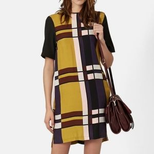 🐾Topshop Windowpane Plaid Pattern Dress